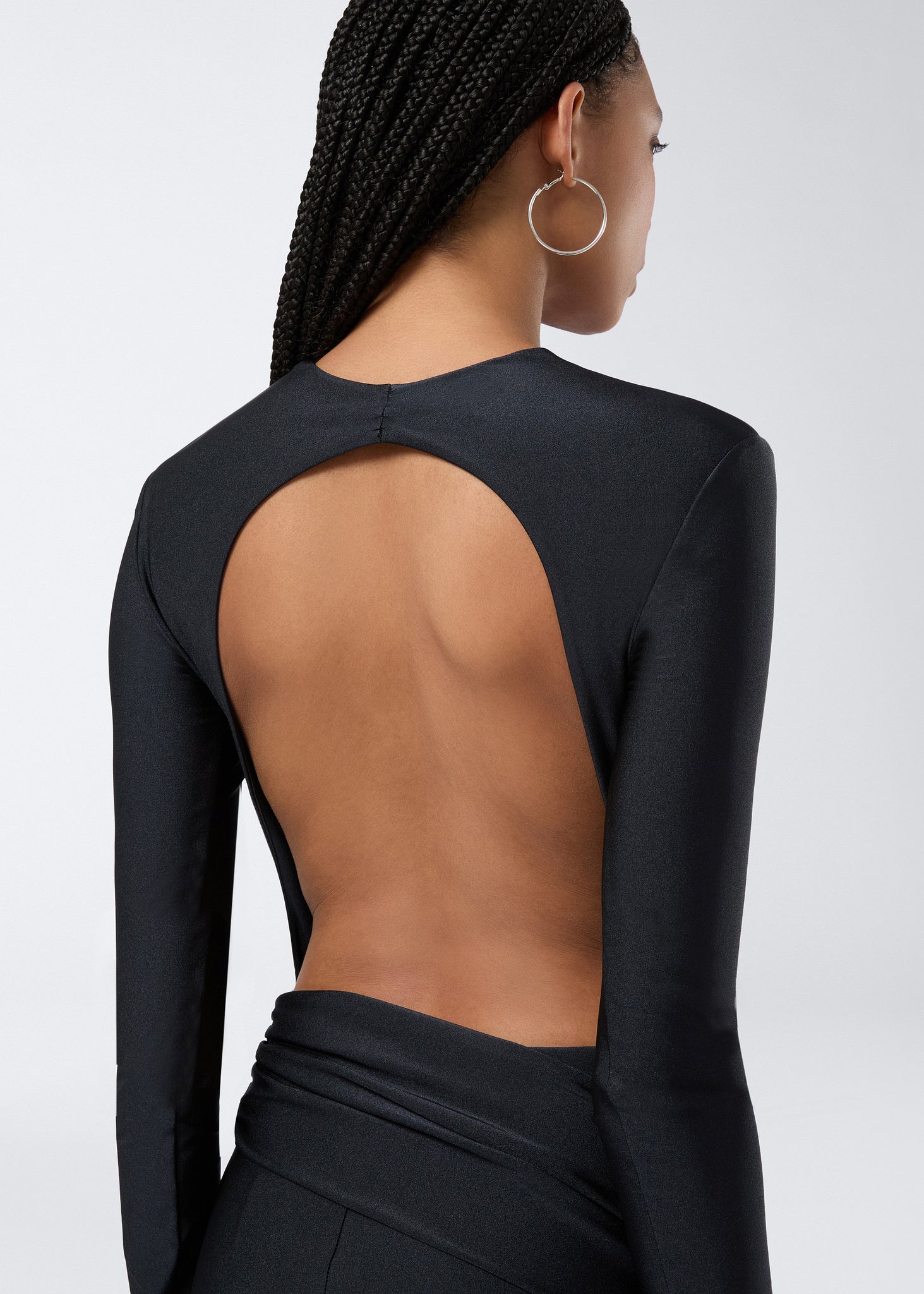 black open back jumpsuit​ - The Andamane
