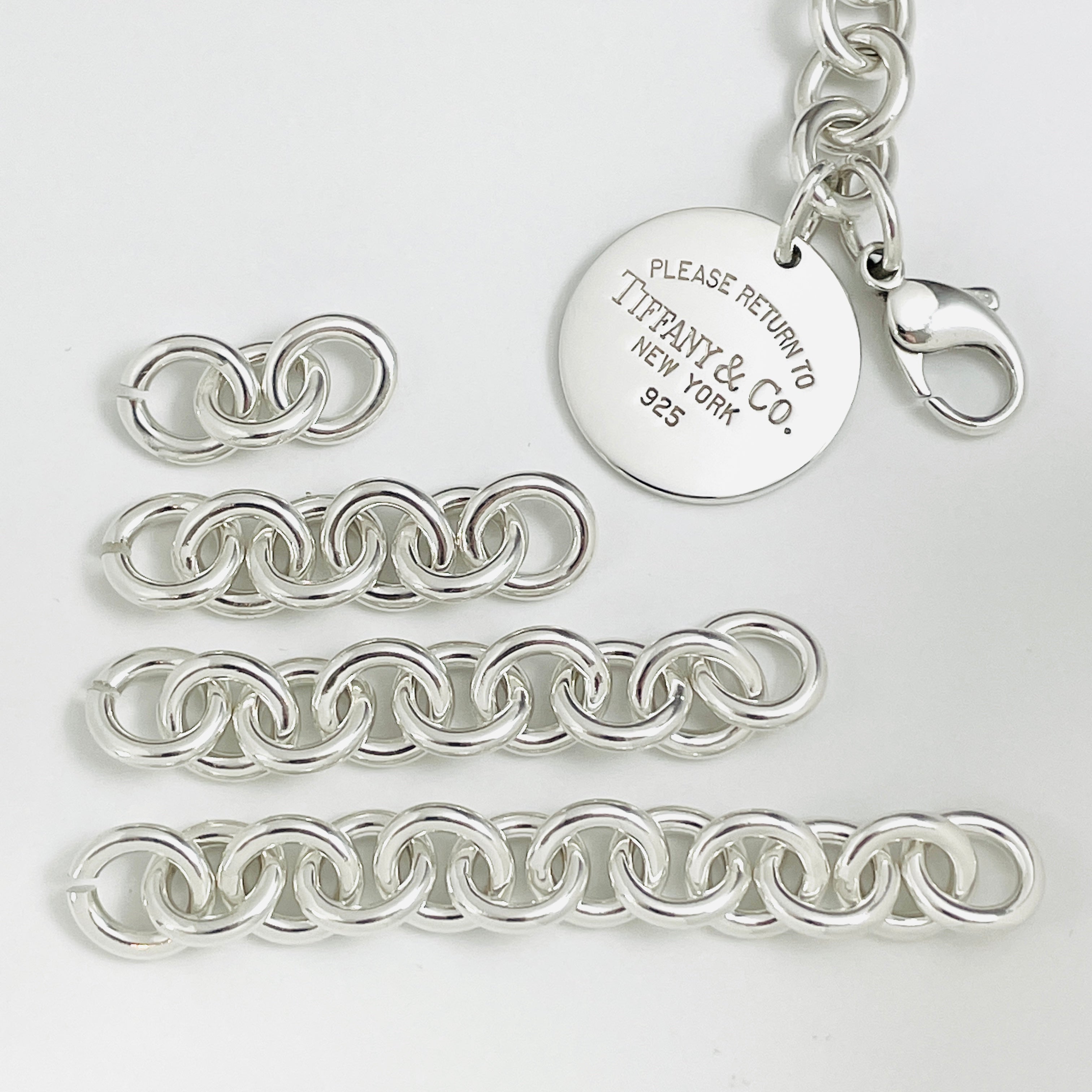 Return to Tiffany & Co Round Tag Bracelet or Necklace Links