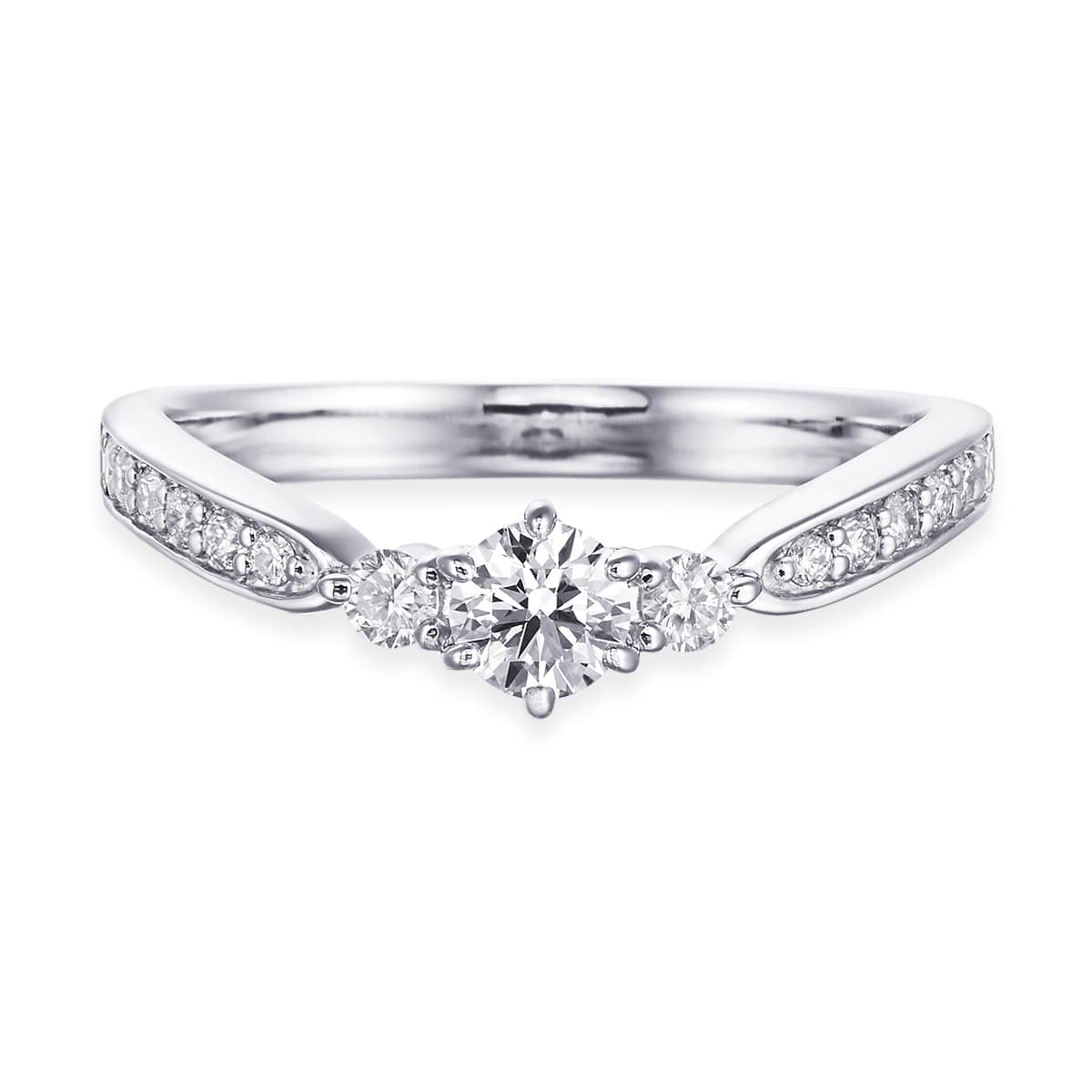 プラチナ鑑定書付ダイヤモンドリング（0.21カラット）(RKR352