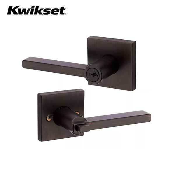 Kwikset - Halifax Lever Set - Square Rose - Optional Finish