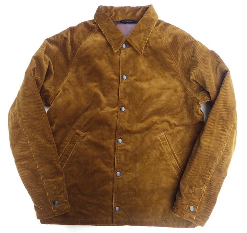 桃太郎ジーンズ 中綿入りコーデュロイコーチジャケット ブラウン 日本