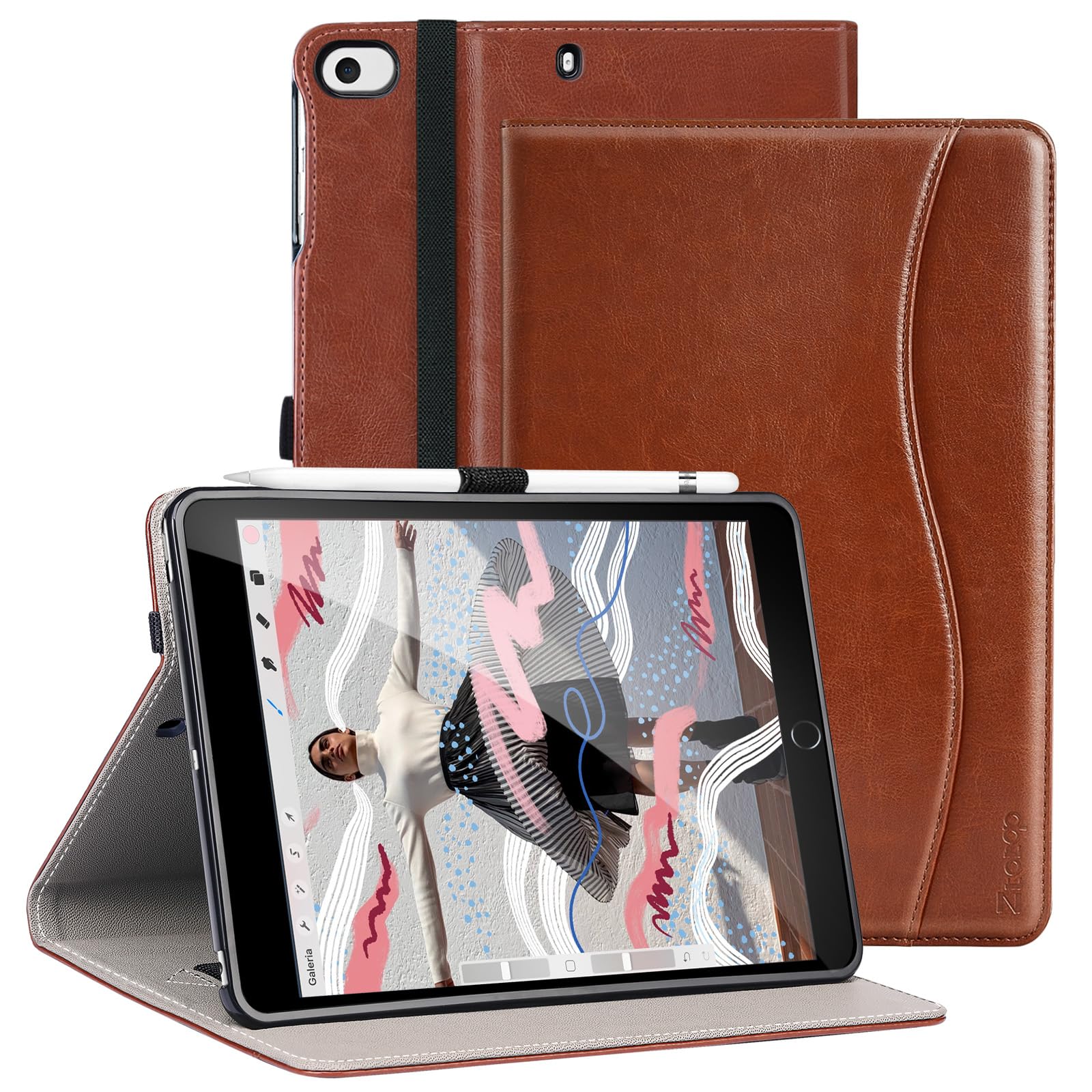 iPad Mini 5 2019/Mini 4th/3rd/2nd/1st Generation 7.9 Inch PU Leather F