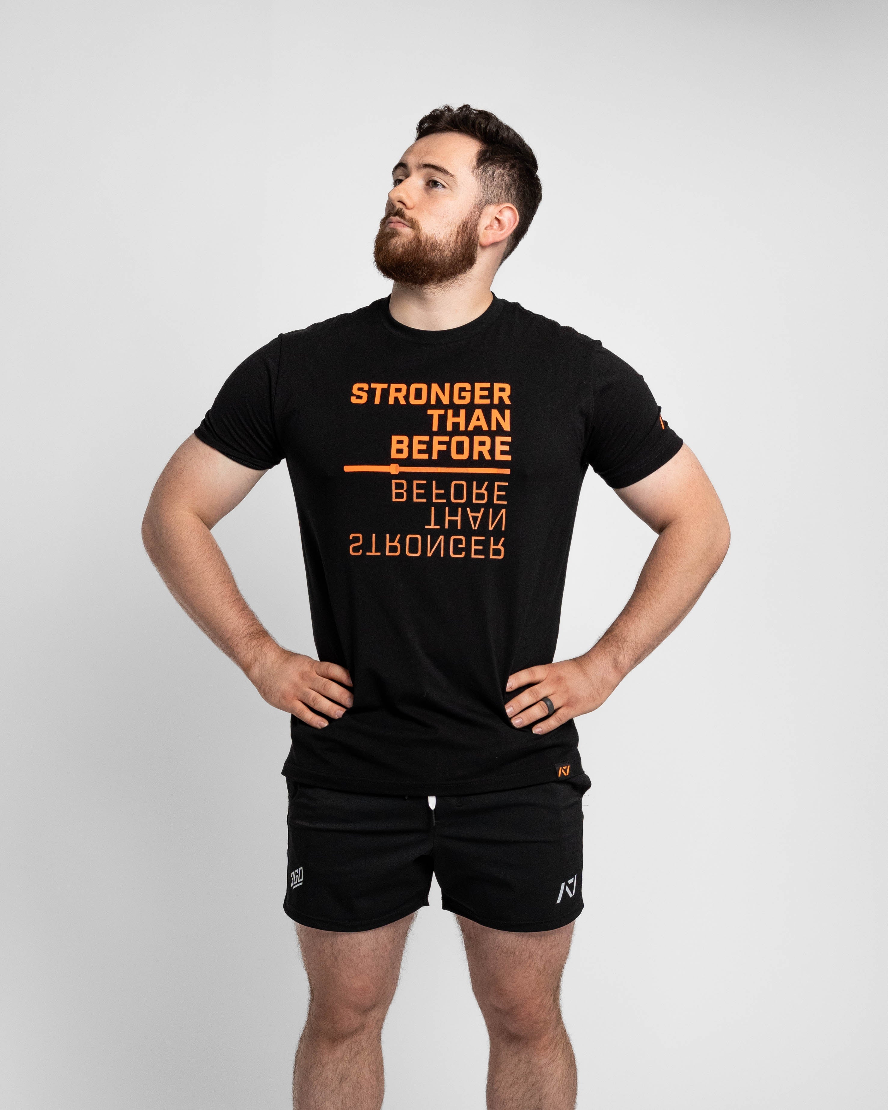 Stronger Than Before True-Fit Bar Grip Men's Shirt - Orange/Black