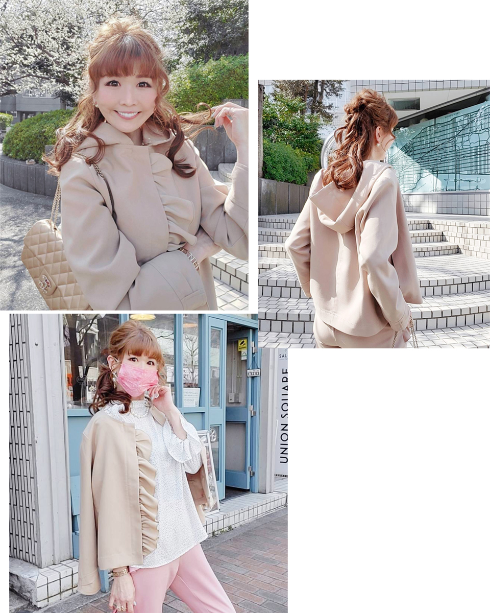 outlet】4WAYフリルジャケット Lサイズ（L・LLサイズ） ＆ LOVE CLOSET