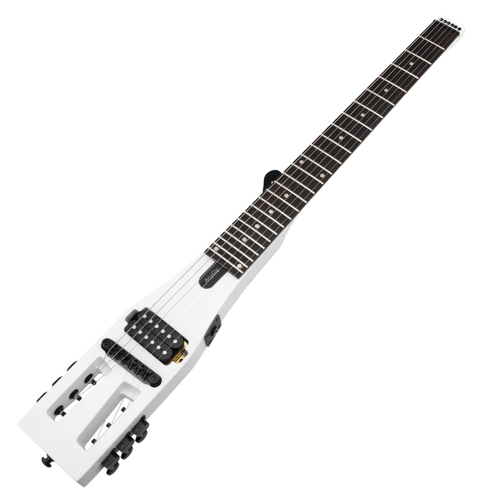 Anygig Travel Guitar Electric AGE SE White – Anygigguitar