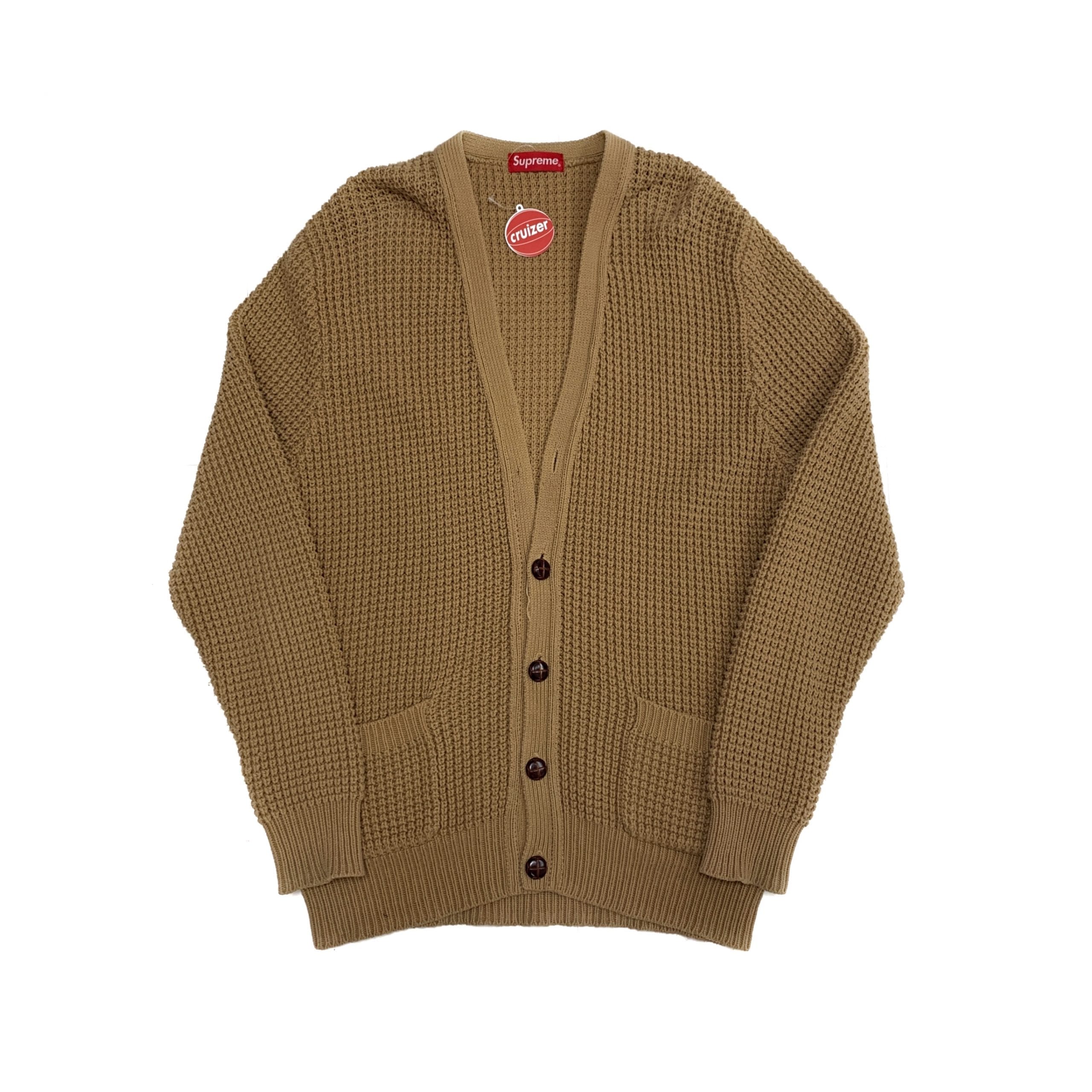 Supreme Waffle Knit Cardigan Camel – CRUIZER