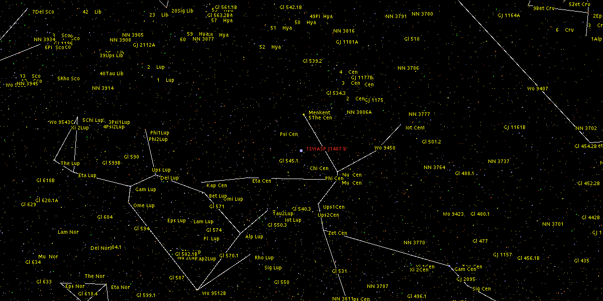 1SWASP J1407b – 太陽系外惑星データベース