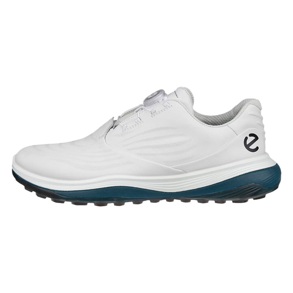 ECCO LT1 BOA Spikeless Golf Shoes White/Petrol - 25 Men – Golfio