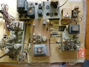 ST管の並四ラジオ