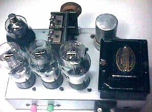 ST管の並四ラジオ