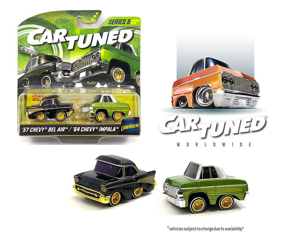 Car Tuned 1:64 2-Pack Wave 2 Hittin Switches Lowriders – 1957