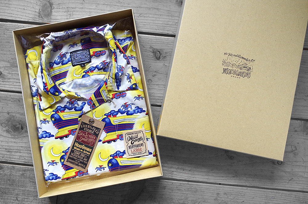 FLYING FUTURE TRAIN ALOHA SHIRTS｜HEADGOONIE