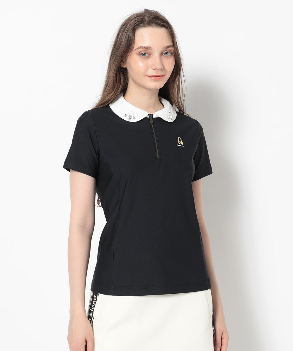 Noble Swarovski Zip Polo | WOMEN
