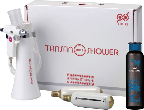 炭酸ミストについて。「YUUKI炭酸ミストシャワー（炭酸化粧水）」炭酸