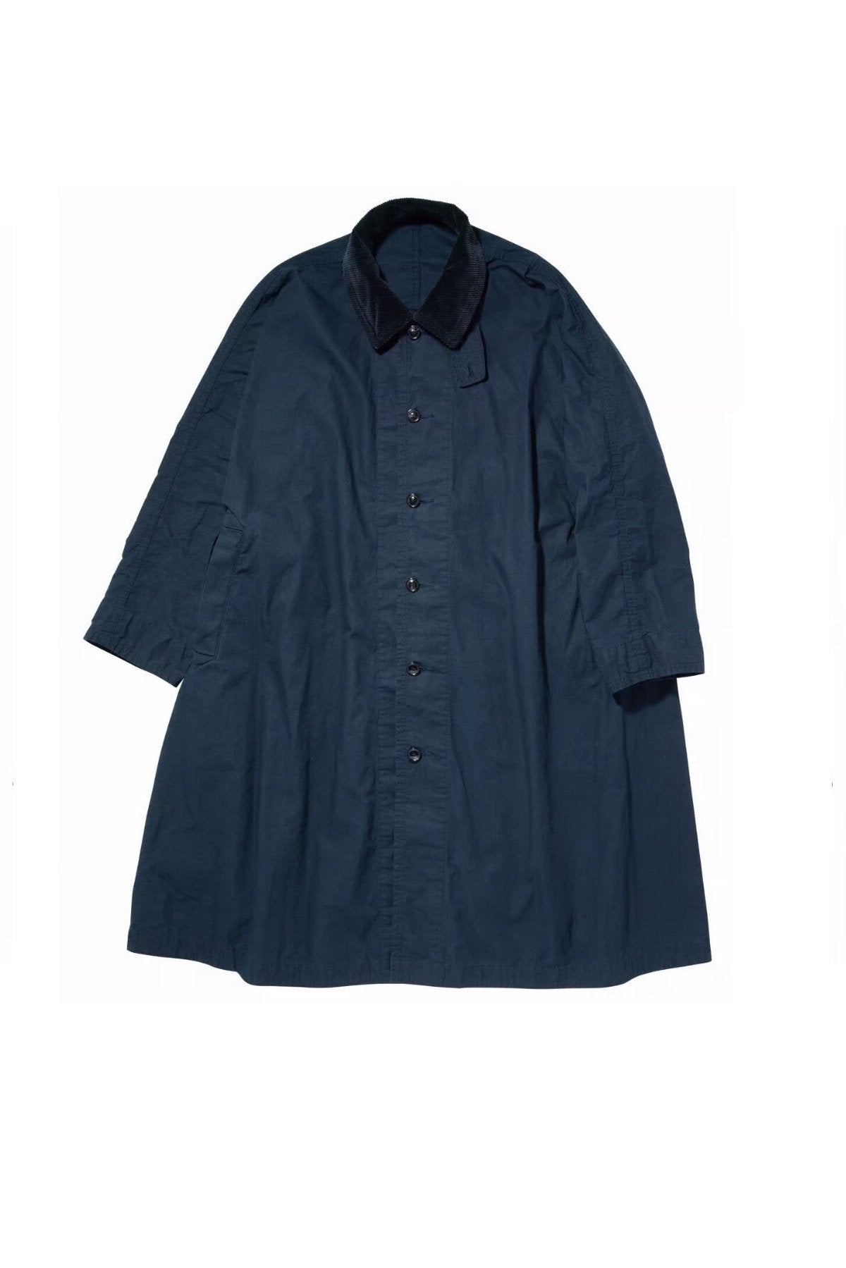 Porter Classic - PARAFFIN CORDUROY SWING COAT - NAVY – PHAETON
