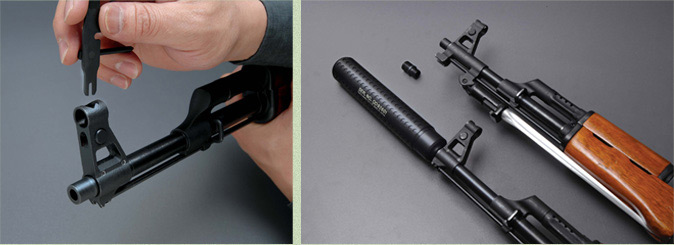 RS 56式と56-1式 AEGのフィールドストリッピングした後の写真と