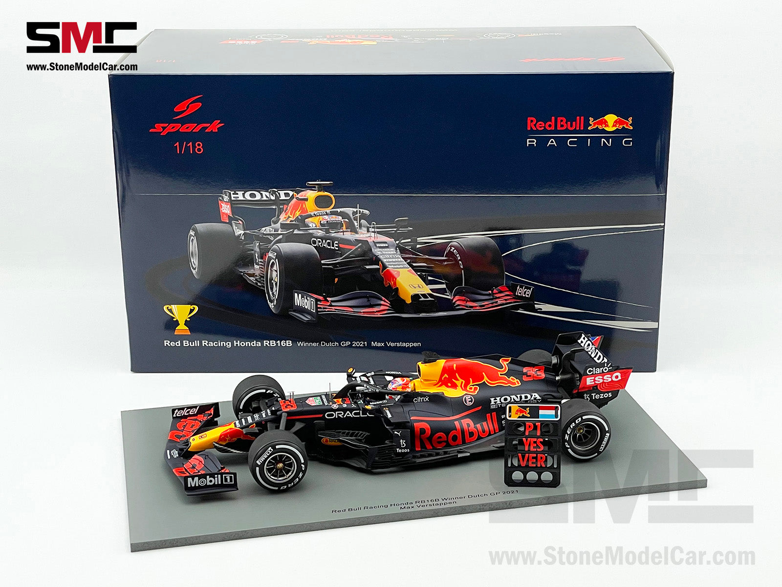 2021 Spark 1:18 Red Bull F1 RB16B #33 Max Verstappen Dutch GP