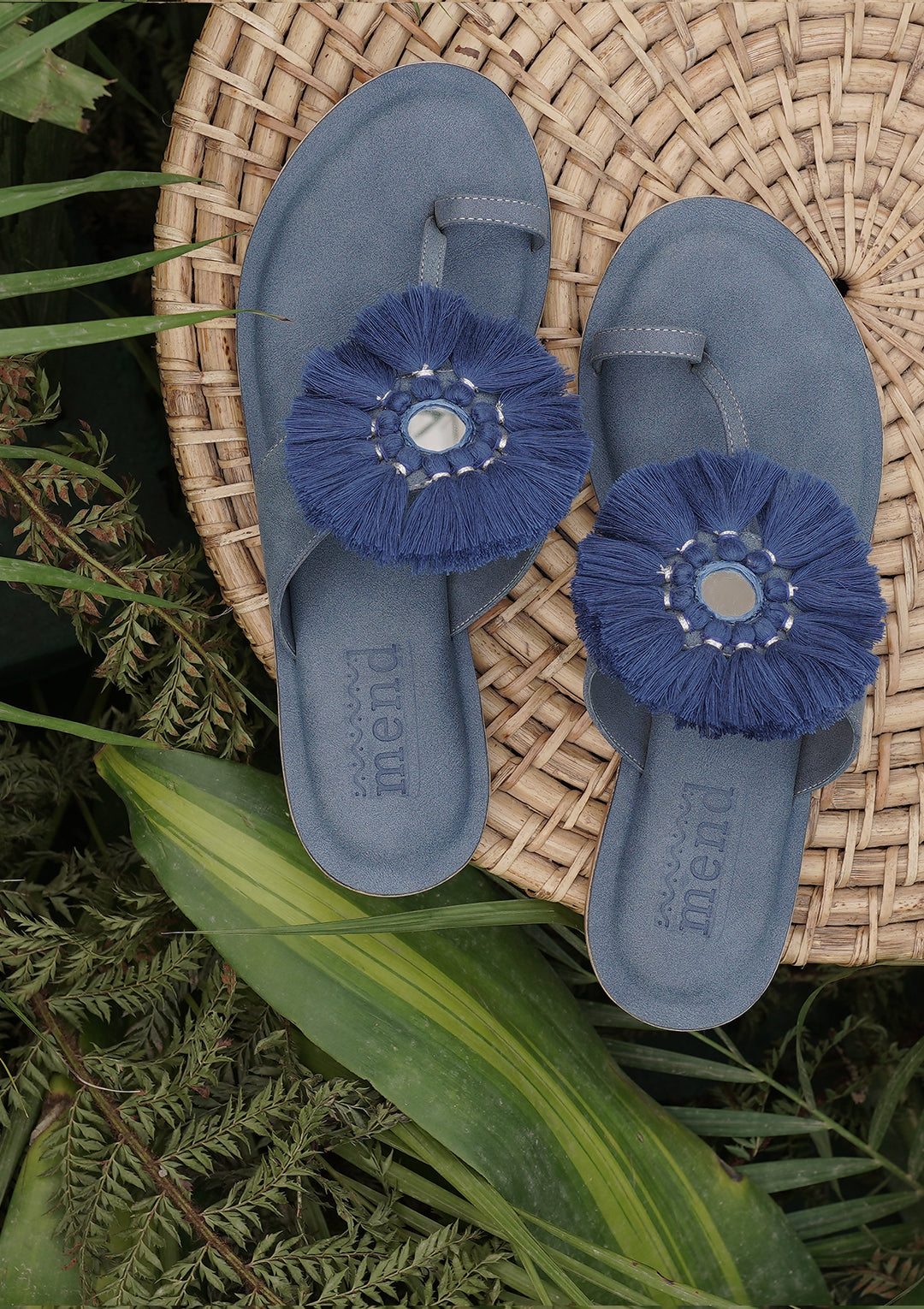 Sunfolk Denim Kolhapuris – Mend Footwear