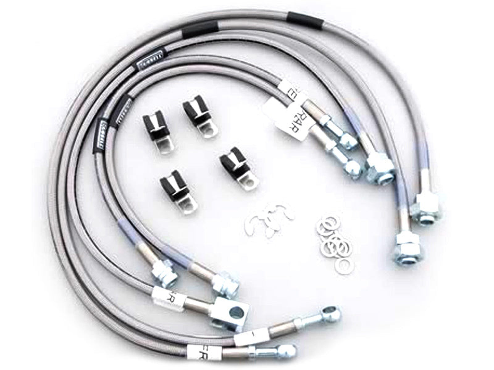 672440 Russell Braided Stainless Steel Brake Lines, 2001-2007 GM