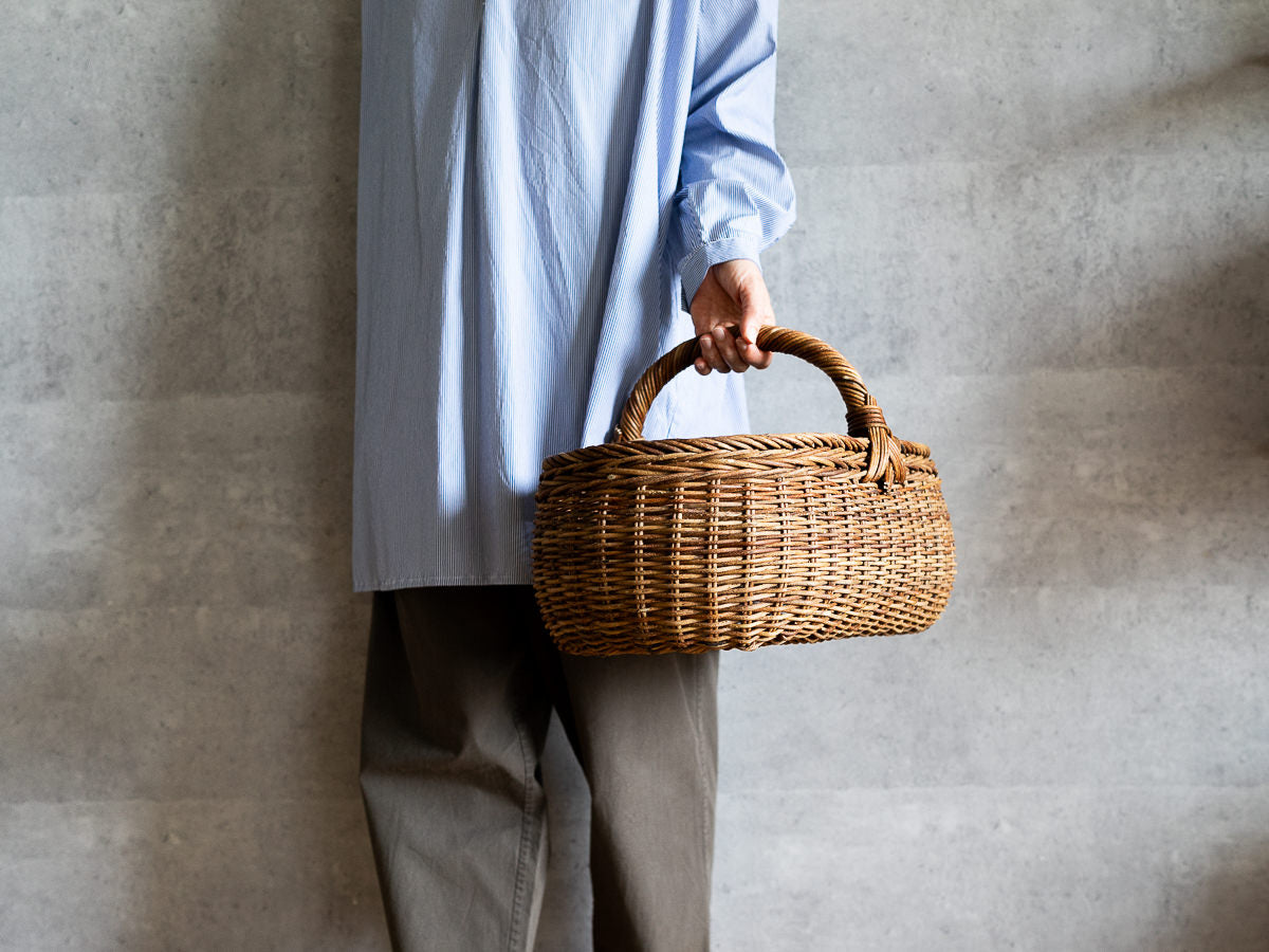 あけび蔓の手編みバスケット パンやお弁当の持ち運びに – 市川籠店