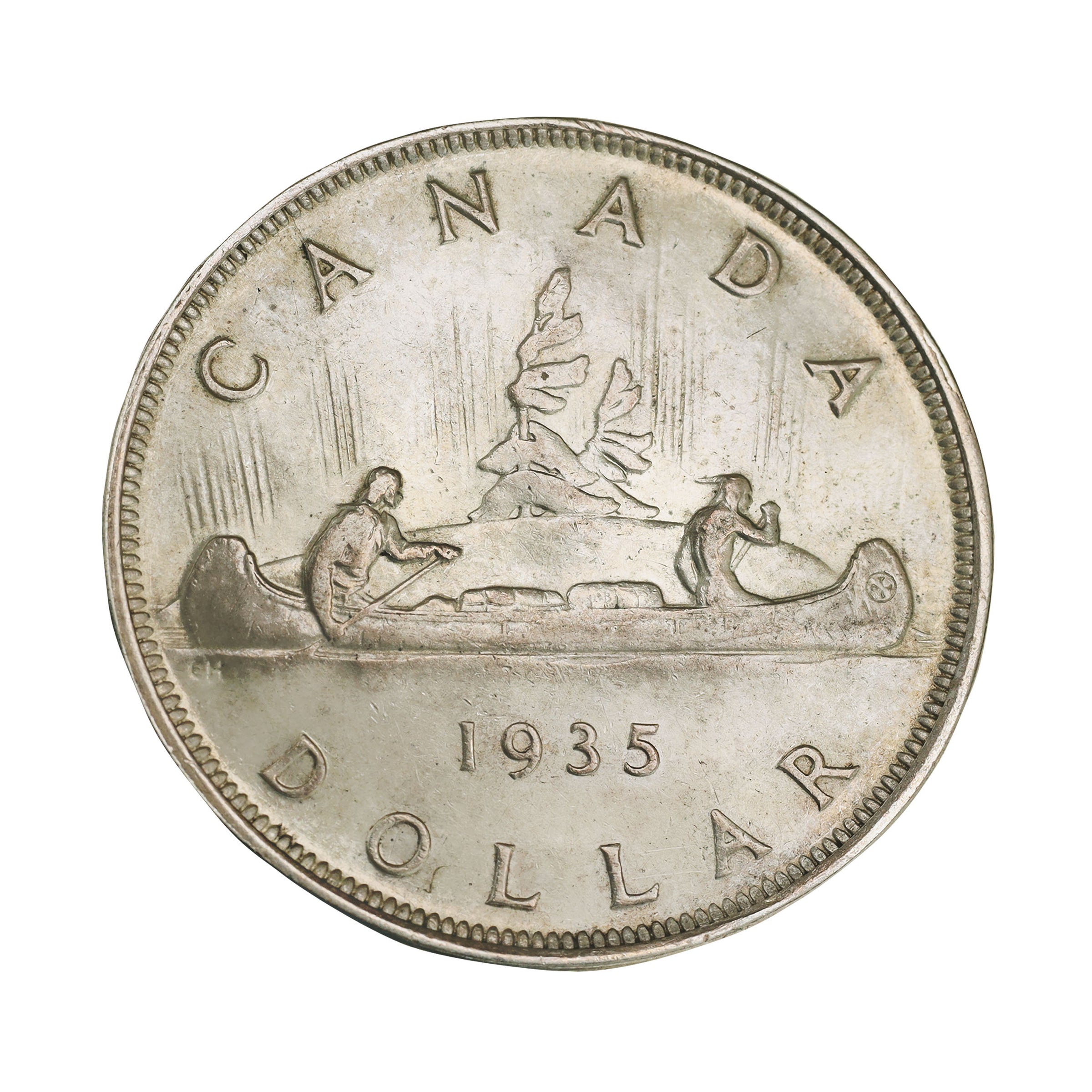 カナダ 1935年 1ドル 銀貨 ジョージ5世 治世25周年記念 Canada 1