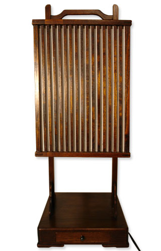 江戸指物 格子行灯・キハダ材・拭漆【茂上工芸】