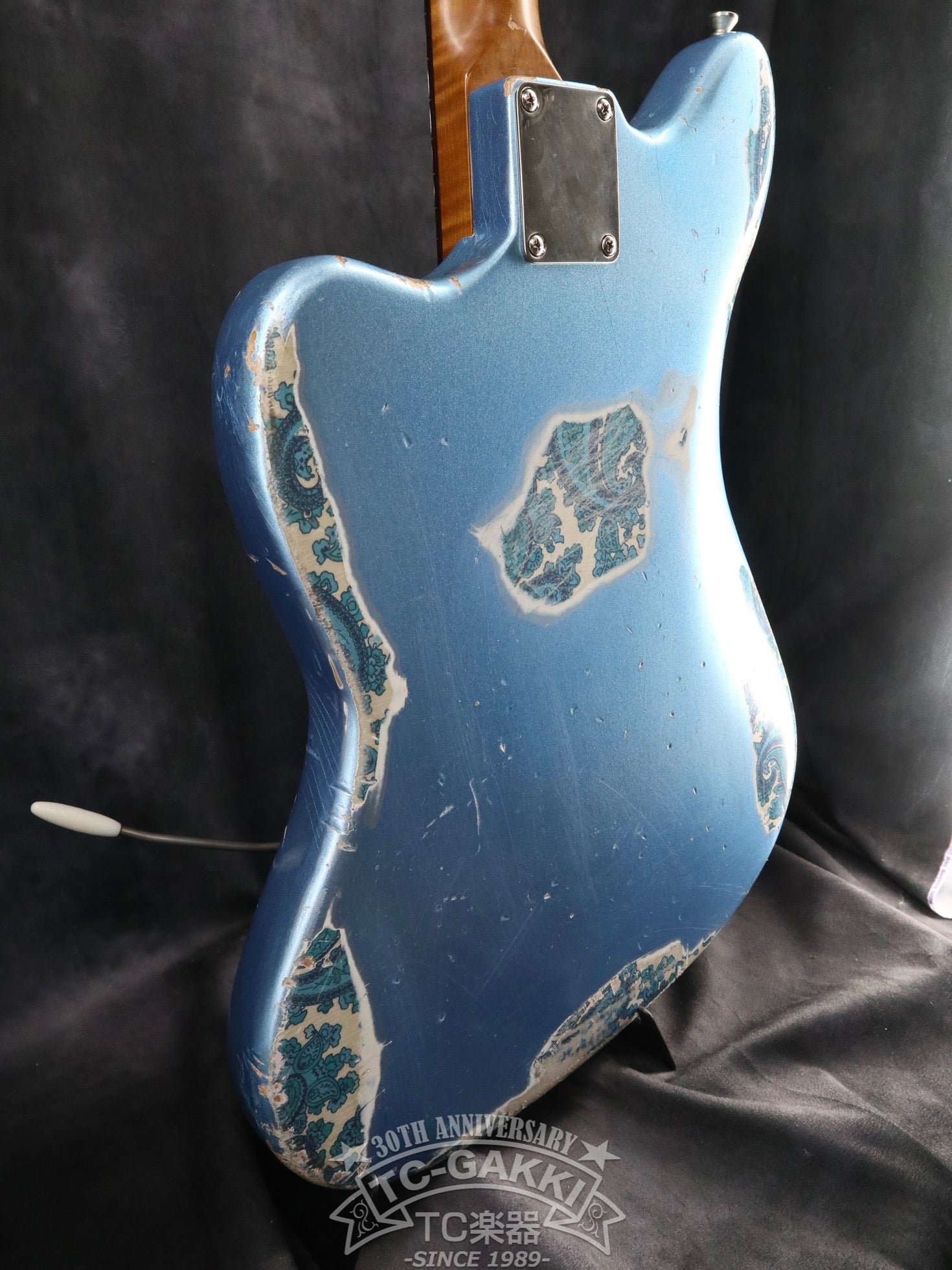 Ronnie Scott Ice Blue Metallic Over Paisley