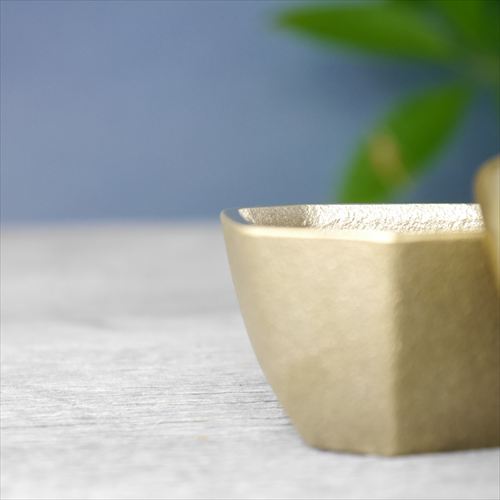 富山/高岡銅器/高辻製作所小箱-鳥/真鍮/真鍮製/W8×D7×3.5×H3.5