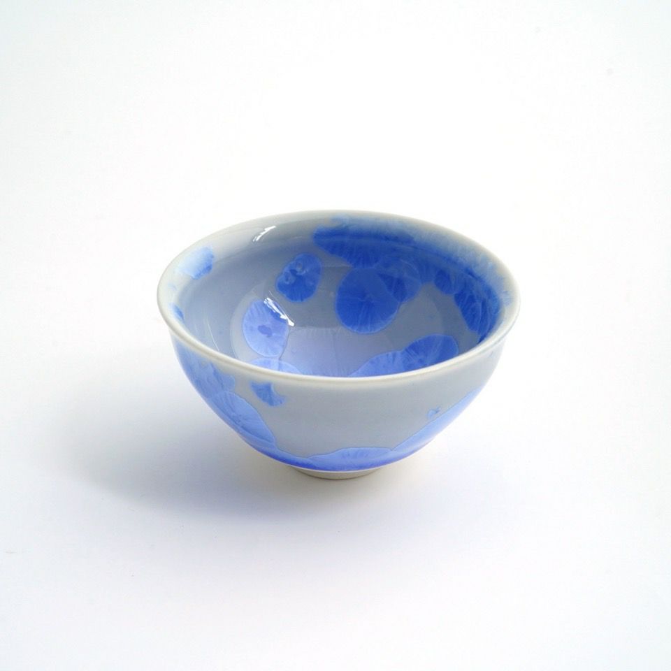 花結晶 【京焼・清水焼】花結晶 ぐい呑（青）〈1個〉 |皿や鉢など和