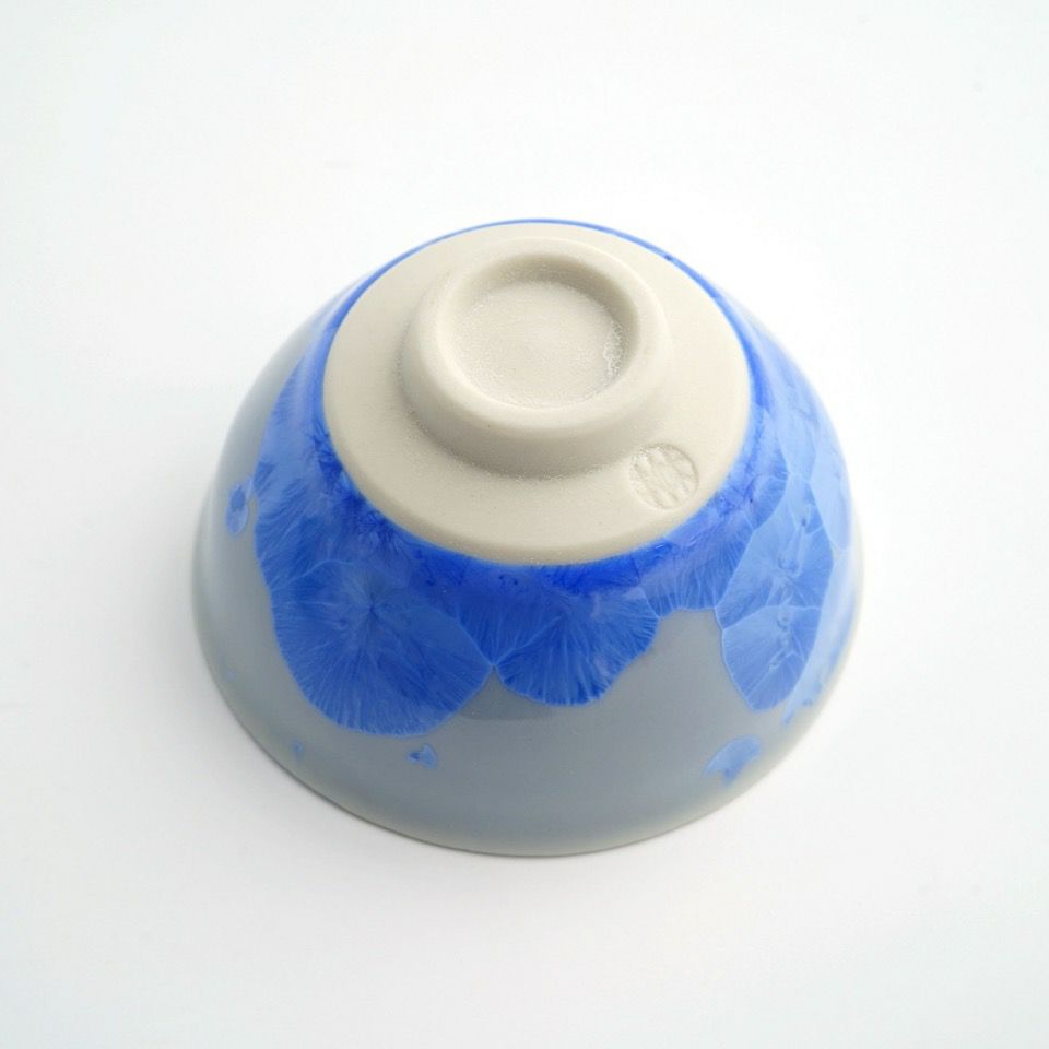 花結晶 【京焼・清水焼】花結晶 ぐい呑（青）〈1個〉 |皿や鉢など和