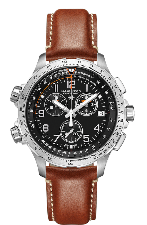 H77912535 安心なカーキX-WIND GMT ブラウンカーフストラップモデル