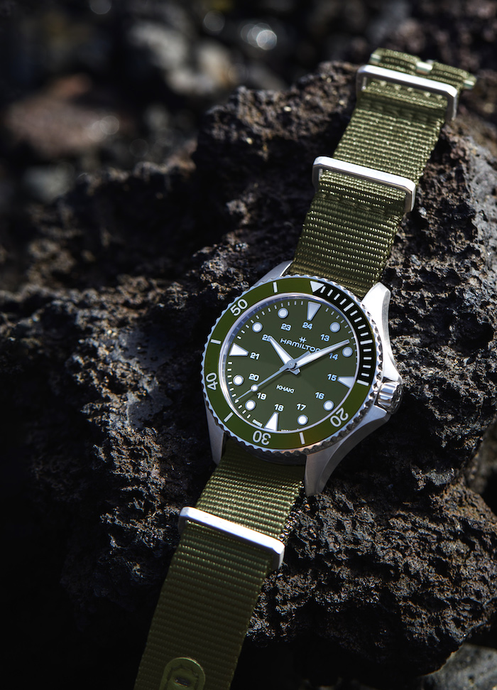 H82241961 安心なカーキネイビースキューバ37ミリ シーグリーン 国内