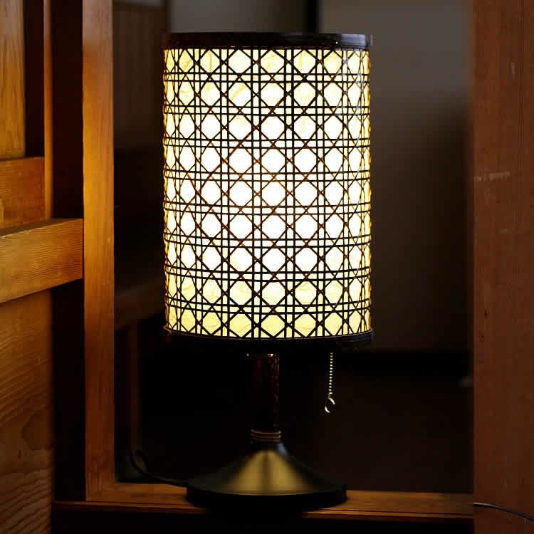 受注生産 お届けまで約1週間】 虎竹スタンドライト（丸筒） | 虎斑竹