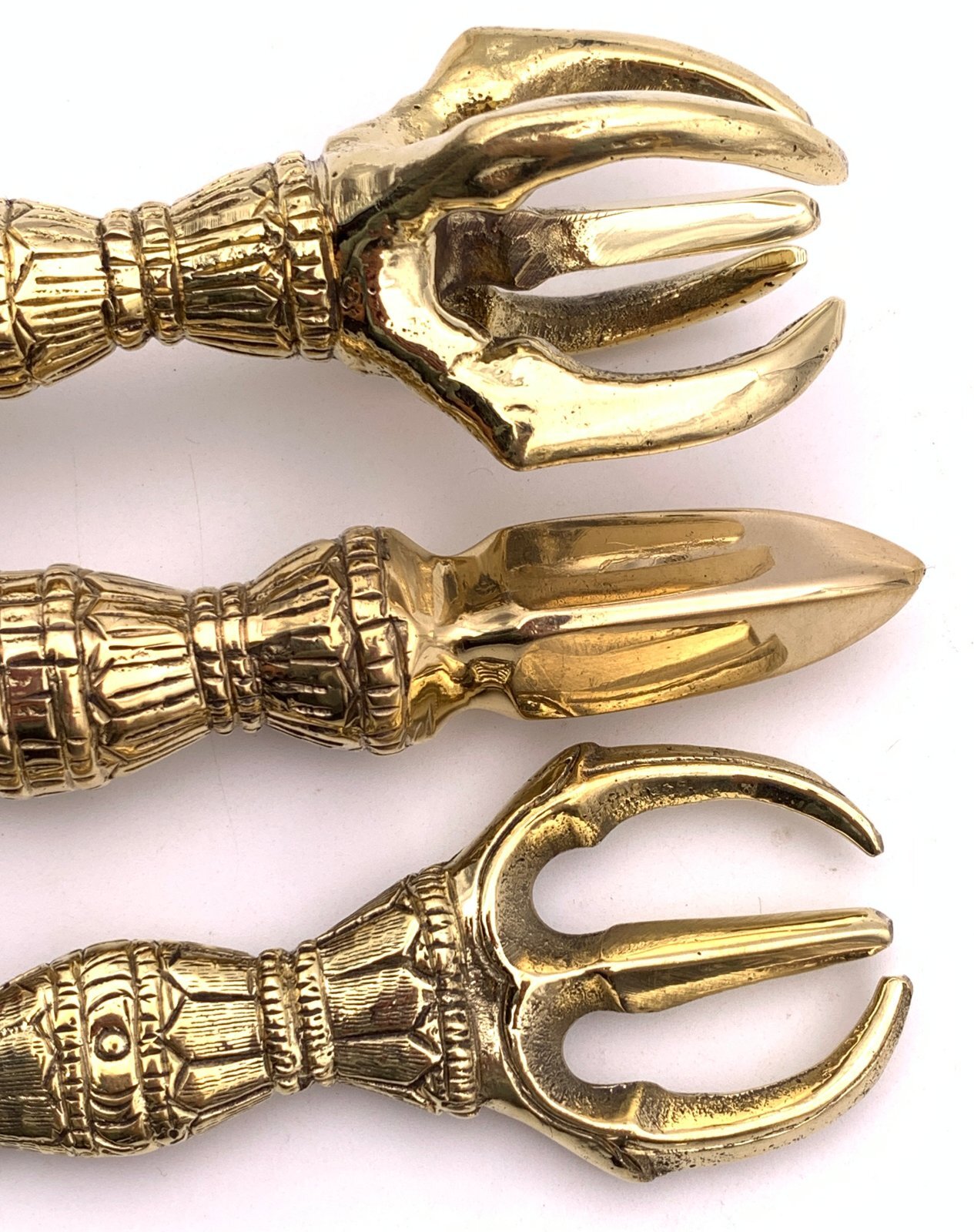 ◇チベット密教法具金剛杵セット◇独鈷杵&三鈷杵&五鈷杵◇ゴールド