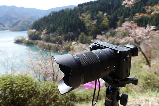 α6500”と高倍率ズームレンズ「SEL18135」で撮る『奥多摩湖の桜