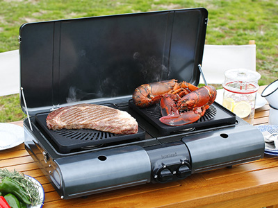 イワタニ カセットガス テーブルトップBBQグリル フラットツイン