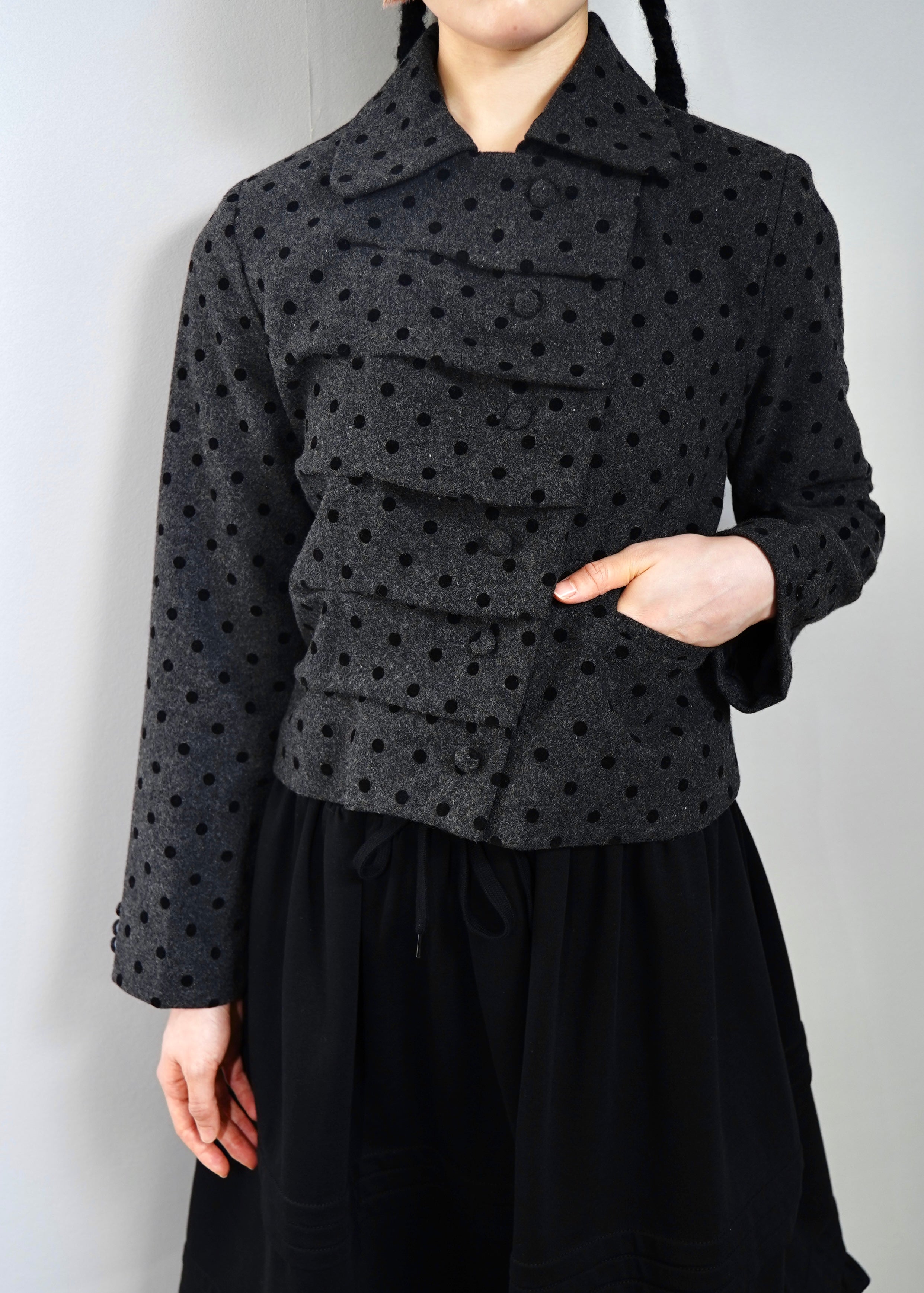 button up wool jacket-DOT – Tie.Me