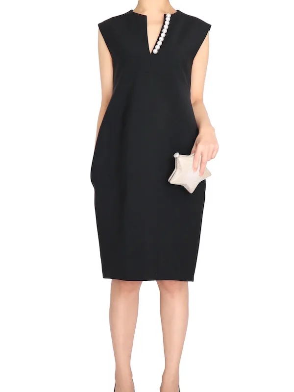 YOKO CHAN（ヨーコチャン） ハーフスリーブフリルジャケット（ブラック