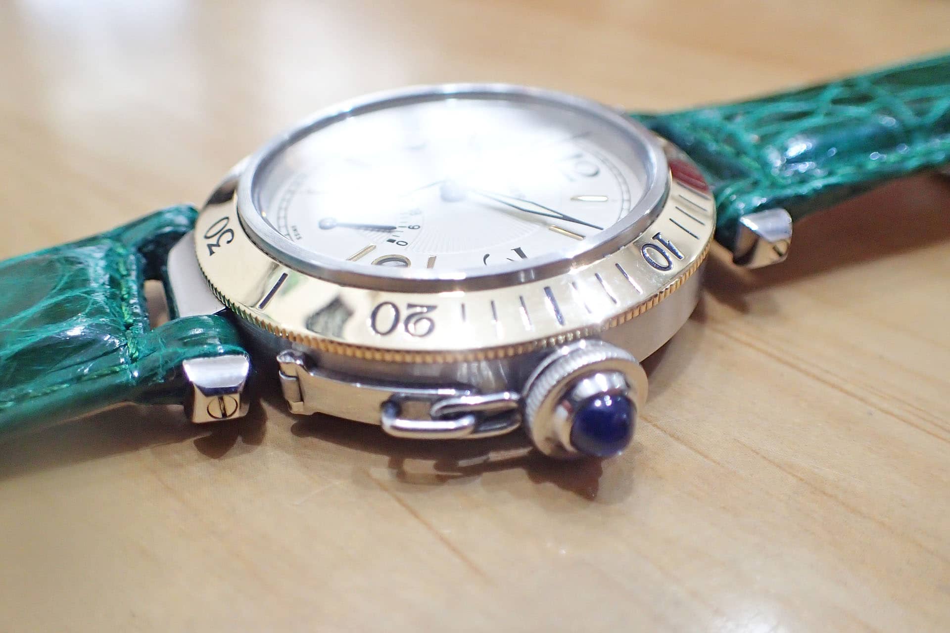 中古品【Cartier】カルティエ パシャ 38mm パワーリザーブ コンビ W31012H3