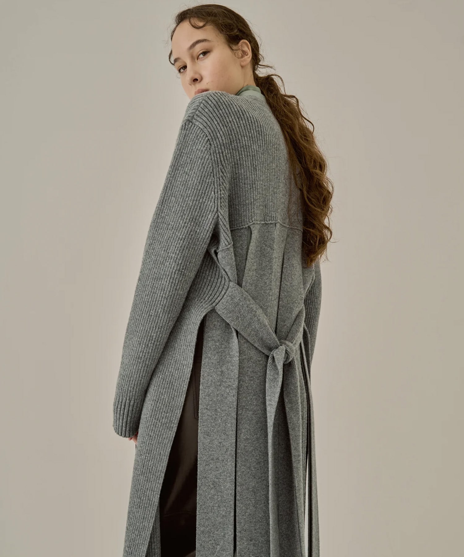 Margo long knit cardigan(1 GREY): AKIRANAKA: WOMENS｜THE TOKYO