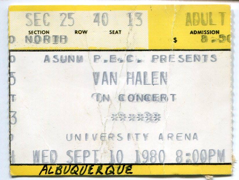 Van Halen - 1980 - Albuquerque, NM @ Tingley Coliseum