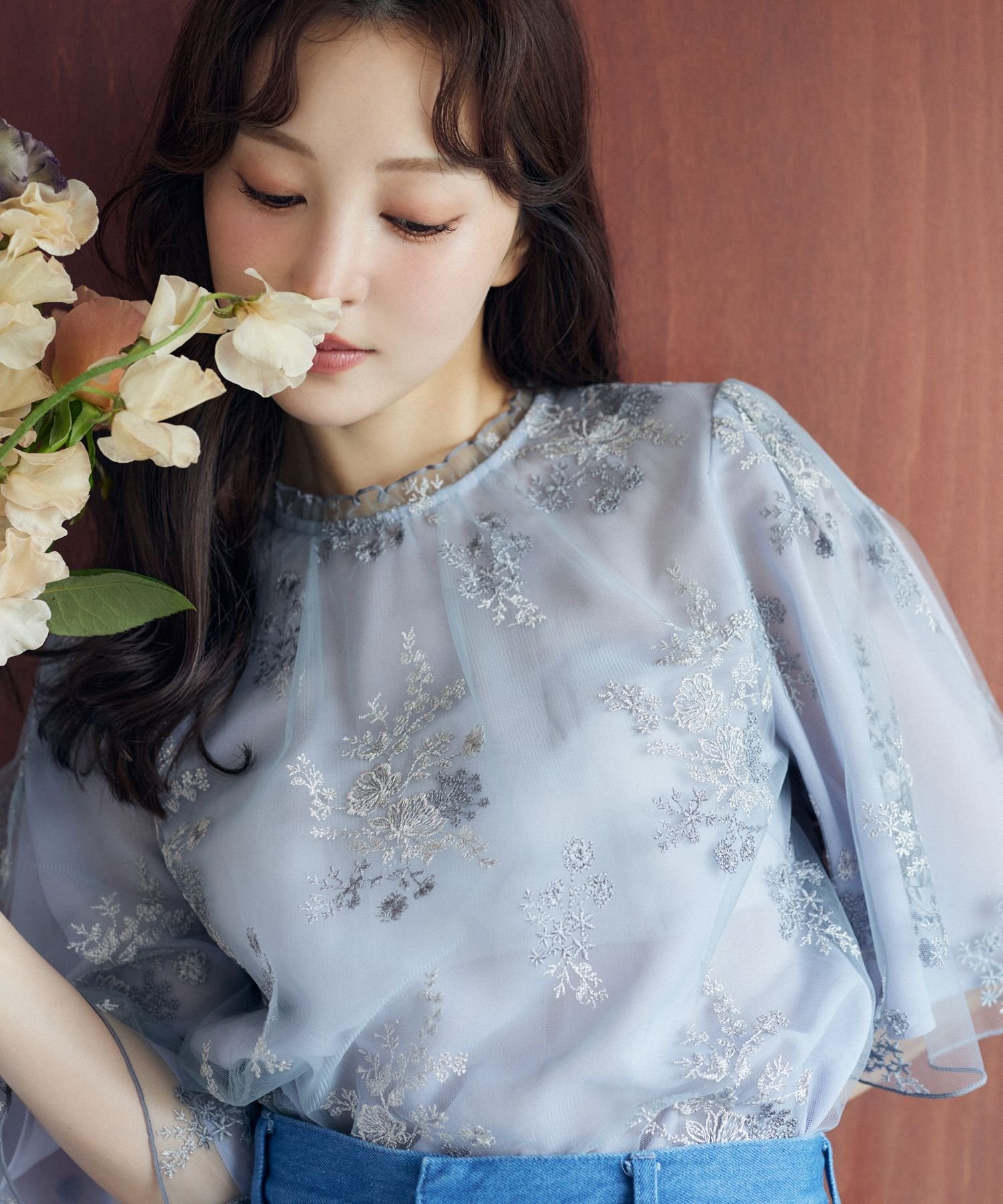 楽天市場】刺繍（柄花・植物）（シャツ・ブラウス｜トップス