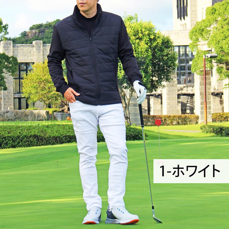 ゴルフパンツ メンズ ゴルフウェア 裏起毛 暖か チノパン スキニー