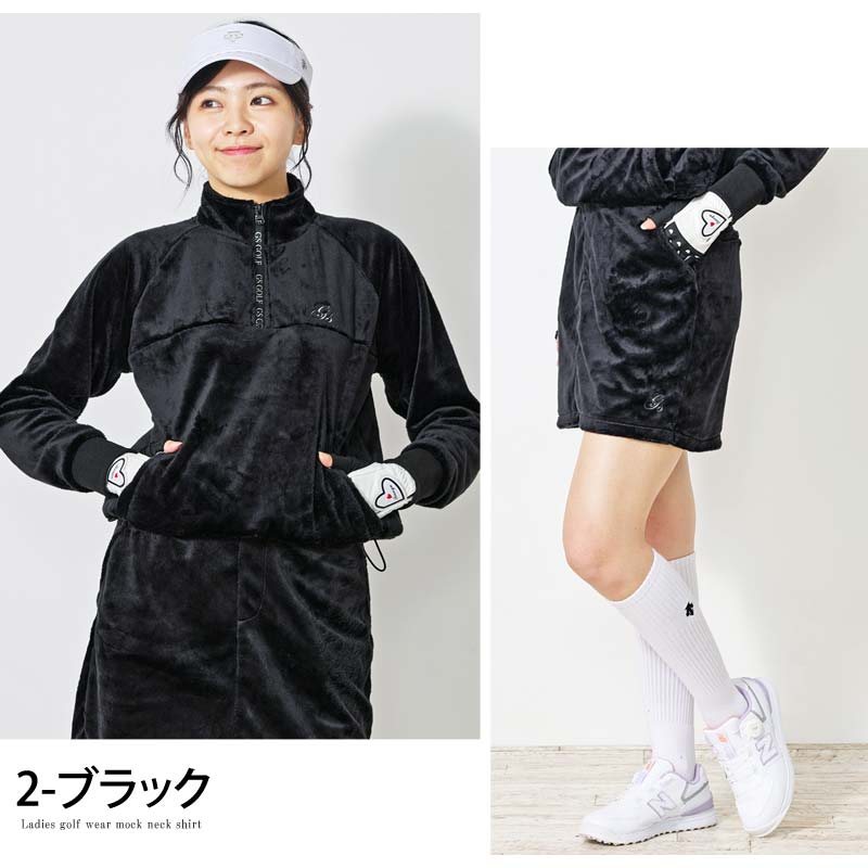 gs GOLF ゴルフウェア レディース 上下セットアップ スウェット