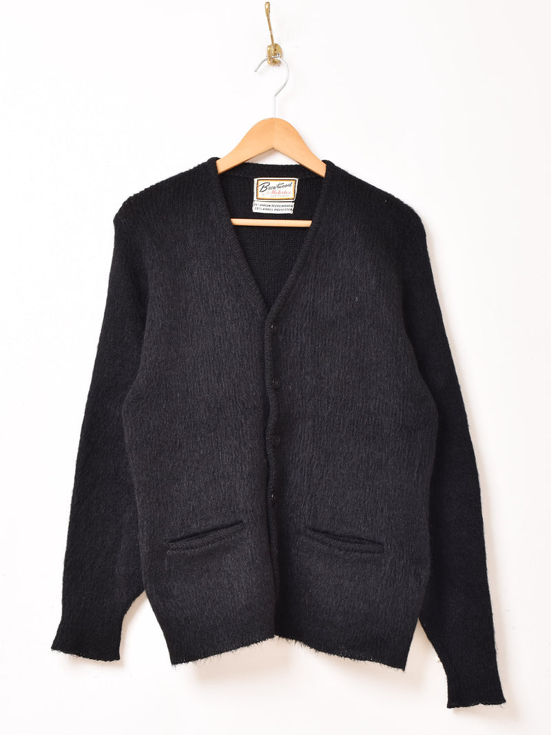 60's〜 “Brentwood” Black Mohair Cardigan – 古着屋Top of the Hillの
