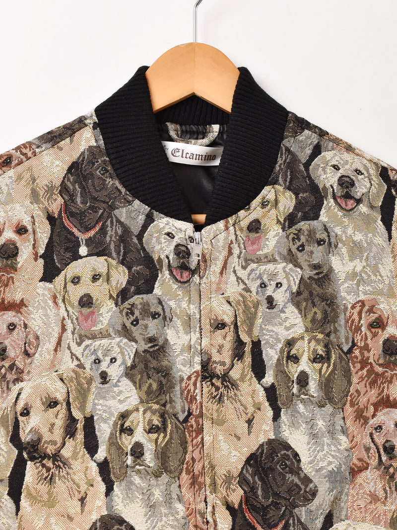 Elcamino 犬柄 ゴブラン織り ブルゾンジャケット – 古着屋Top of the