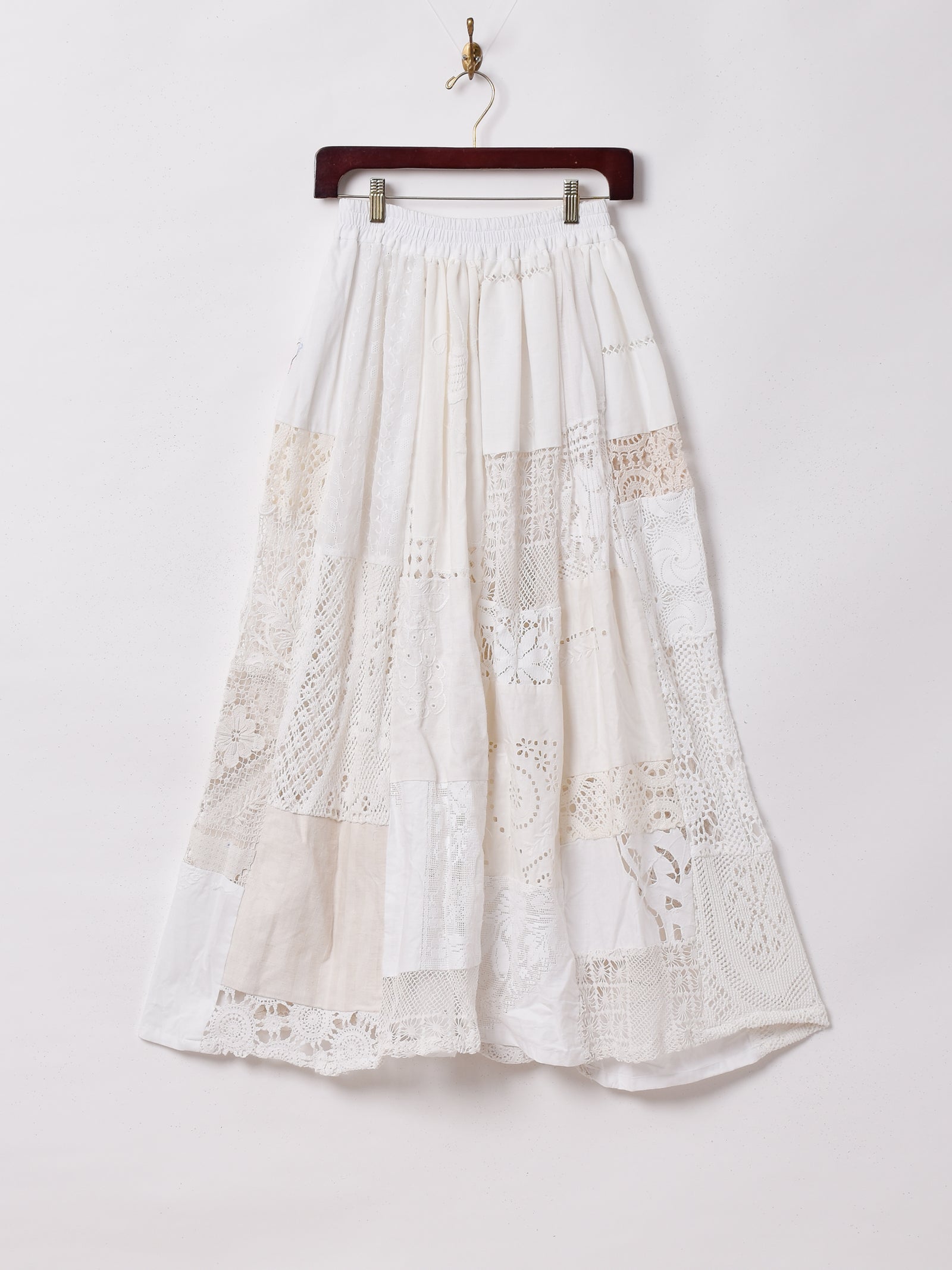 リメイク パッチワークレーススカート – 古着屋Top of the Hillの