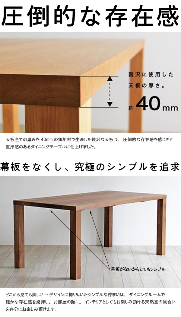 楽天市場】ダイニングテーブル 単品 幅180cm 奥行き90cm 高さ 70cm 天