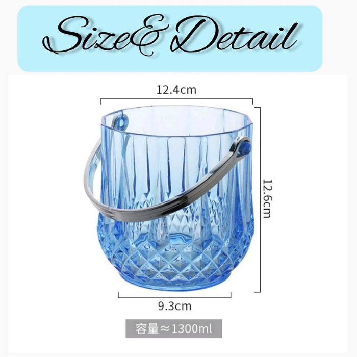 楽天市場】アイスペール プラスチック製アクリル 氷入れ 業務用 トング