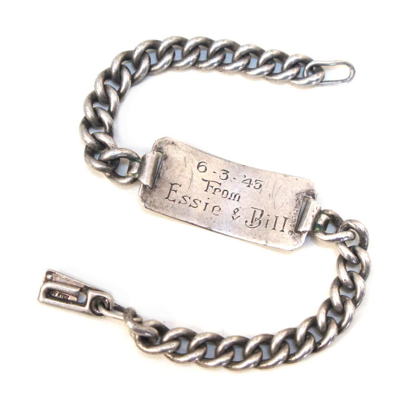 楽天市場】1945年 WW2 大戦 ヴィンテージ IDブレスレット ネーム刻印